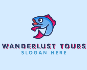 Ocean Sardine Fish logo design