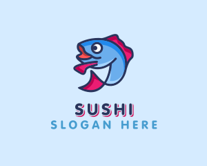 Ocean Sardine Fish logo design