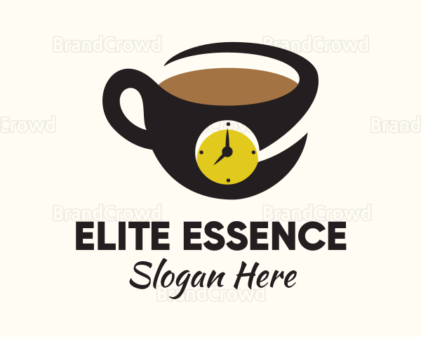 Coffee Clock Mug Logo