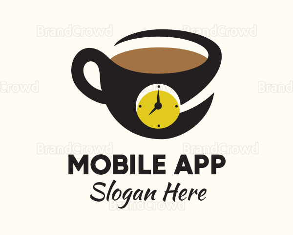 Coffee Clock Mug Logo