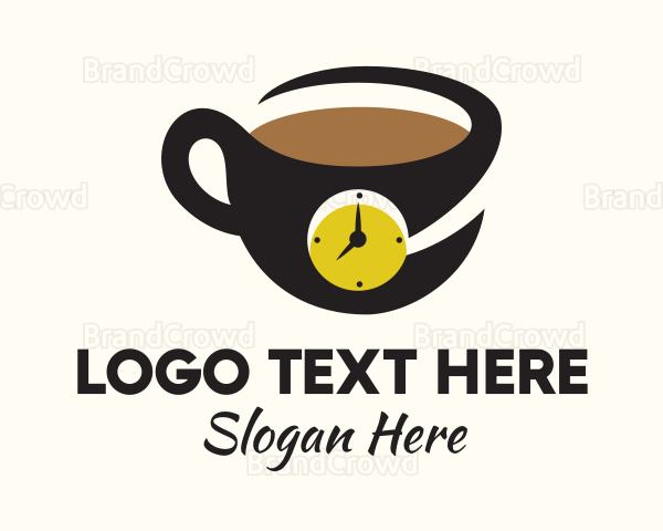 Coffee Clock Mug Logo