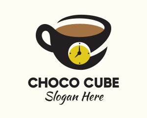 Cup - Coffee Clock Mug logo design