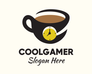 Tea - Coffee Clock Mug logo design