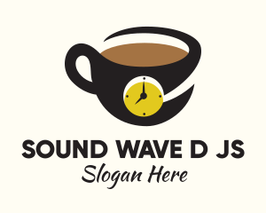Brew - Coffee Clock Mug logo design