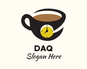 Espresso - Coffee Clock Mug logo design