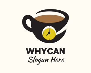 Timer - Coffee Clock Mug logo design