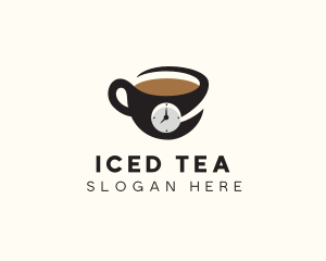 Coffee Clock Breakfast logo design