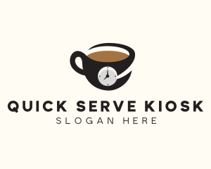 Coffee Clock Breakfast logo design