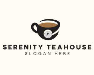 Coffee Clock Breakfast logo design