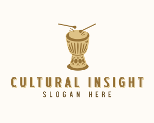 Djembe Drum Percussion logo design