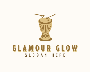 Performer - Djembe Drum Percussion logo design