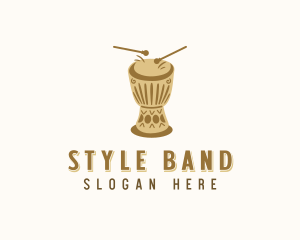 Djembe Drum Percussion logo design