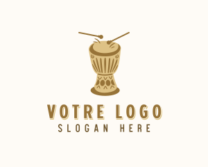 Askiko - Djembe Drum Percussion logo design