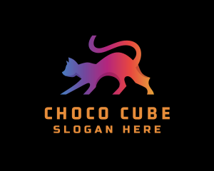 Gradient Cat Animal Logo