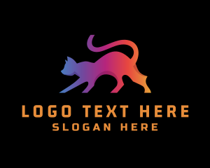 Gradient Cat Animal Logo