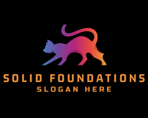 Gradient Cat Animal Logo