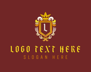 University - Royal Crest Shield logo design