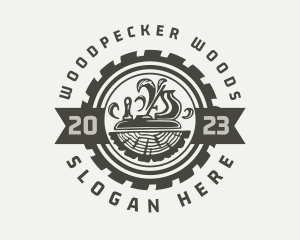 Wood Planer Carpentry Badge logo design