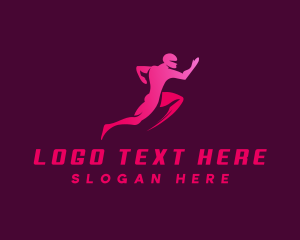 Physical Therapist - Running Man Exercise logo design