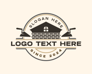 Laborer - Brick Masonry Construction logo design