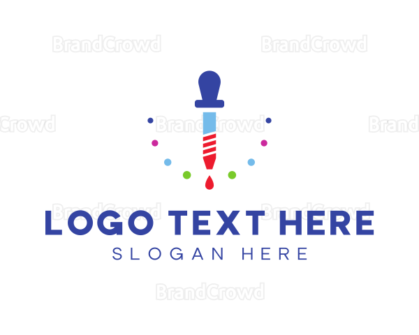 Colorful Liquid Dropper Logo