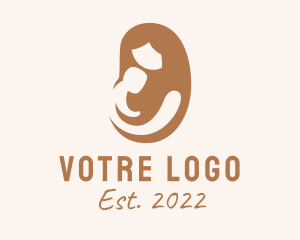 Maternity - Brown Parenting Breastfeeding logo design