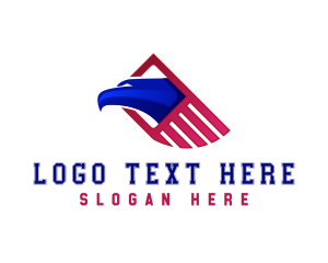 Veteran - American Eagle Flag logo design