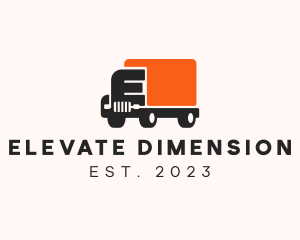 Delivery Truck Letter E logo design