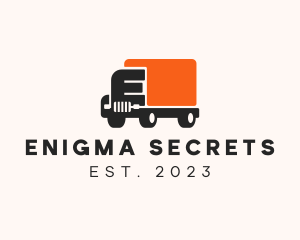 Delivery Truck Letter E logo design