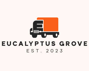 Delivery Truck Letter E logo design