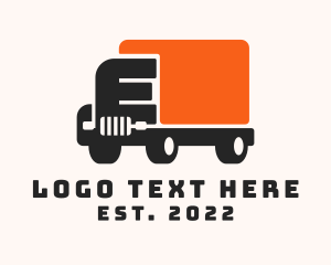 Dispatch - Delivery Truck Letter E logo design
