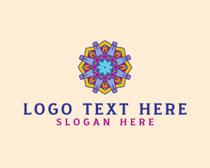 Fractal - Flower Mosaic Ornament logo design