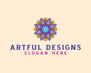 Flower Mosaic Ornament logo design