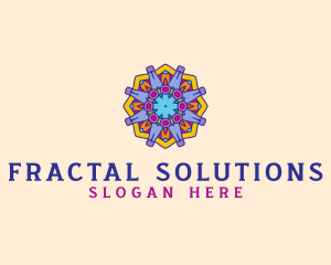 Fractal - Flower Mosaic Ornament logo design