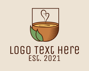 Cup - Hot Organic Kombucha logo design