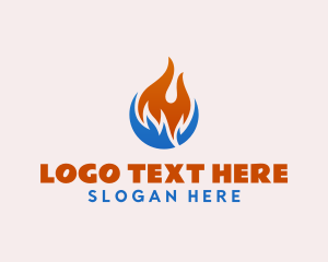Blaze - Heat Cold Fuel Ventilation logo design