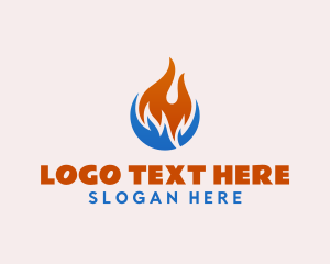 Gas Station - Heat Cold Fuel Ventilation logo design