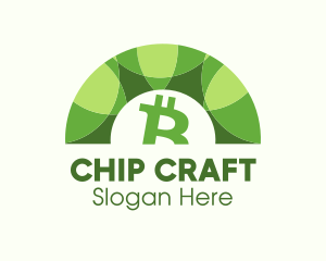 Chip - Green Bitcoin Arc logo design