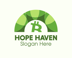 Money - Green Bitcoin Arc logo design