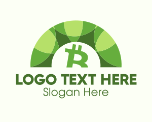 Lucky - Green Bitcoin Arc logo design