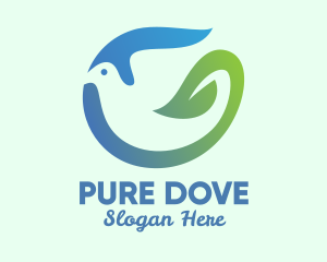 Dove Nature Leaf logo design