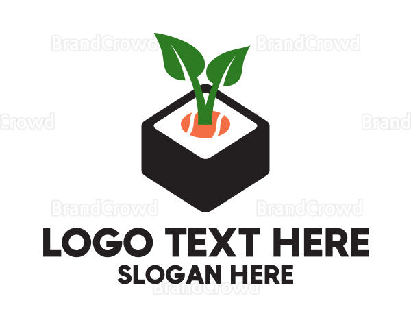 Sushi Leaf Plant Logo