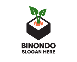 Sushi Leaf Plant Logo
