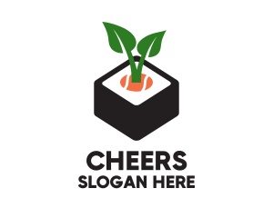 Sushi Leaf Plant Logo