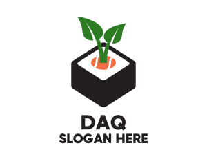 Sushi Leaf Plant Logo