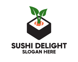 Sushi Leaf Plant logo design