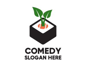 Sprout - Sushi Leaf Plant logo design