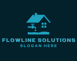 Pipeline - House Plumbing Faucet logo design