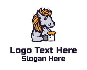 Trojan Horse - Horse Beer Cartoon logo design