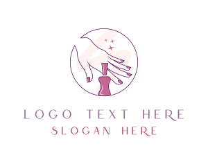 Manicure - Aesthetic Nail Polish logo design
